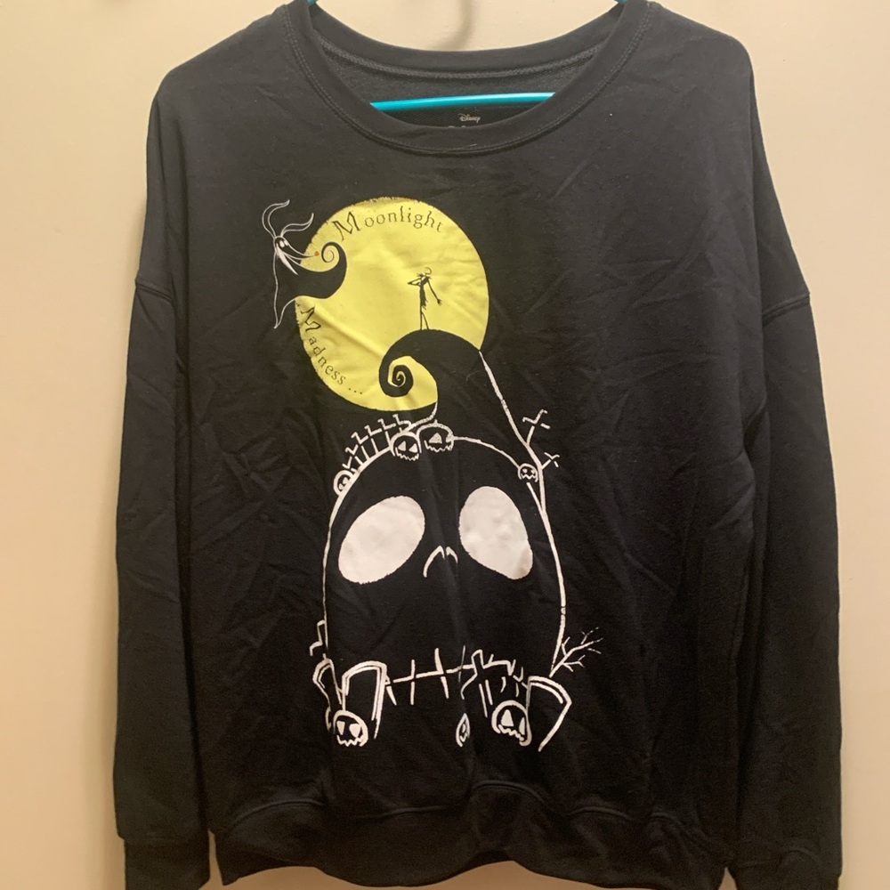 Disney Tim Burton's The Nightmare Before Christmas Black Sweater
